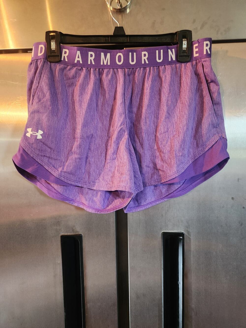 Under Armour Athletic Shorts Purple Size L Recycled Poly